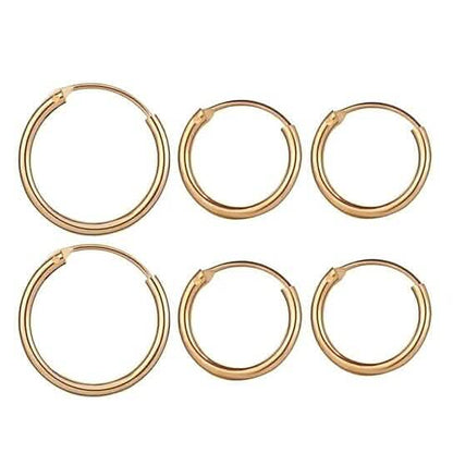 3-Pairs: Endless Hoop Earrings - A-1 Thread Vault