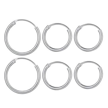 3-Pairs: Endless Hoop Earrings - A-1 Thread Vault