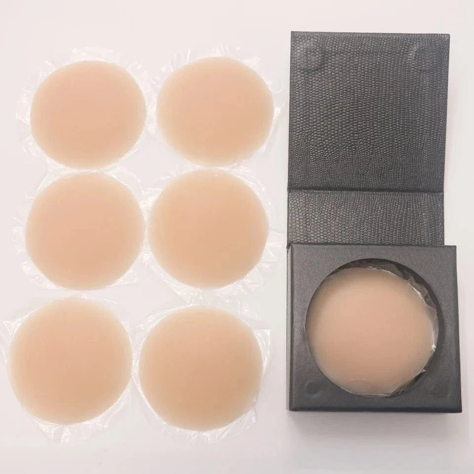 3 Pairs Reusable Nipple Covers Silicone Nipple Pasties For Women Adhesive Breast Petals Chest Sticker No Show Sticky Bra - A-1 Thread Vault
