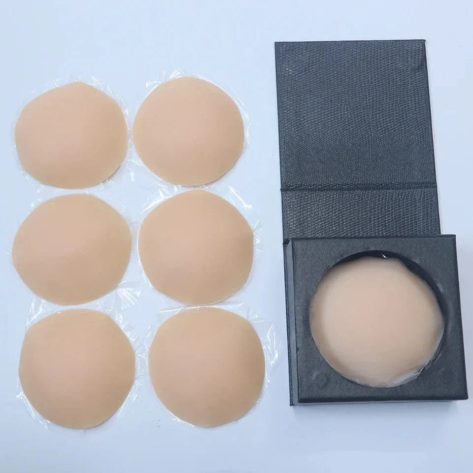 3 Pairs Reusable Nipple Covers Silicone Nipple Pasties For Women Adhesive Breast Petals Chest Sticker No Show Sticky Bra - A-1 Thread Vault