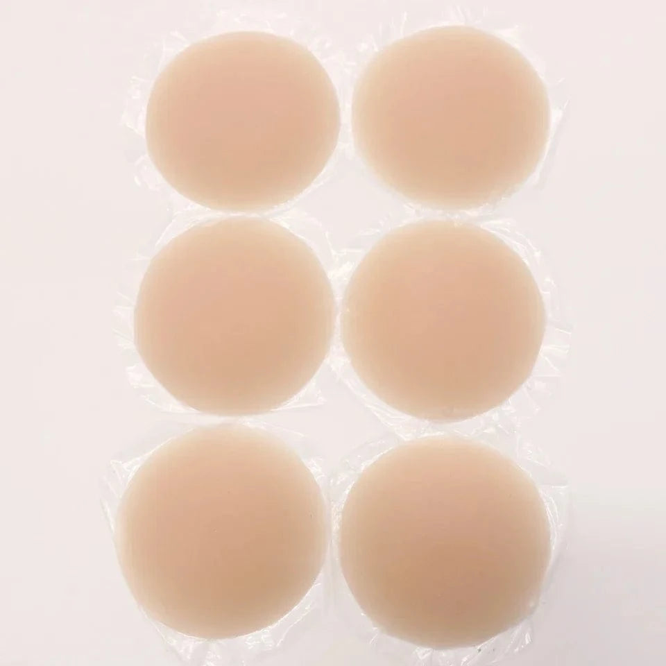 3 Pairs Reusable Nipple Covers Silicone Nipple Pasties For Women Adhesive Breast Petals Chest Sticker No Show Sticky Bra - A-1 Thread Vault