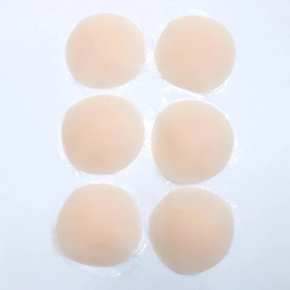 3 Pairs Reusable Nipple Covers Silicone Nipple Pasties For Women Adhesive Breast Petals Chest Sticker No Show Sticky Bra - A-1 Thread Vault