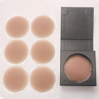 3 Pairs Reusable Nipple Covers Silicone Nipple Pasties For Women Adhesive Breast Petals Chest Sticker No Show Sticky Bra - A-1 Thread Vault