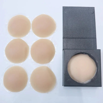 3 Pairs Reusable Nipple Covers Silicone Nipple Pasties For Women Adhesive Breast Petals Chest Sticker No Show Sticky Bra - A-1 Thread Vault