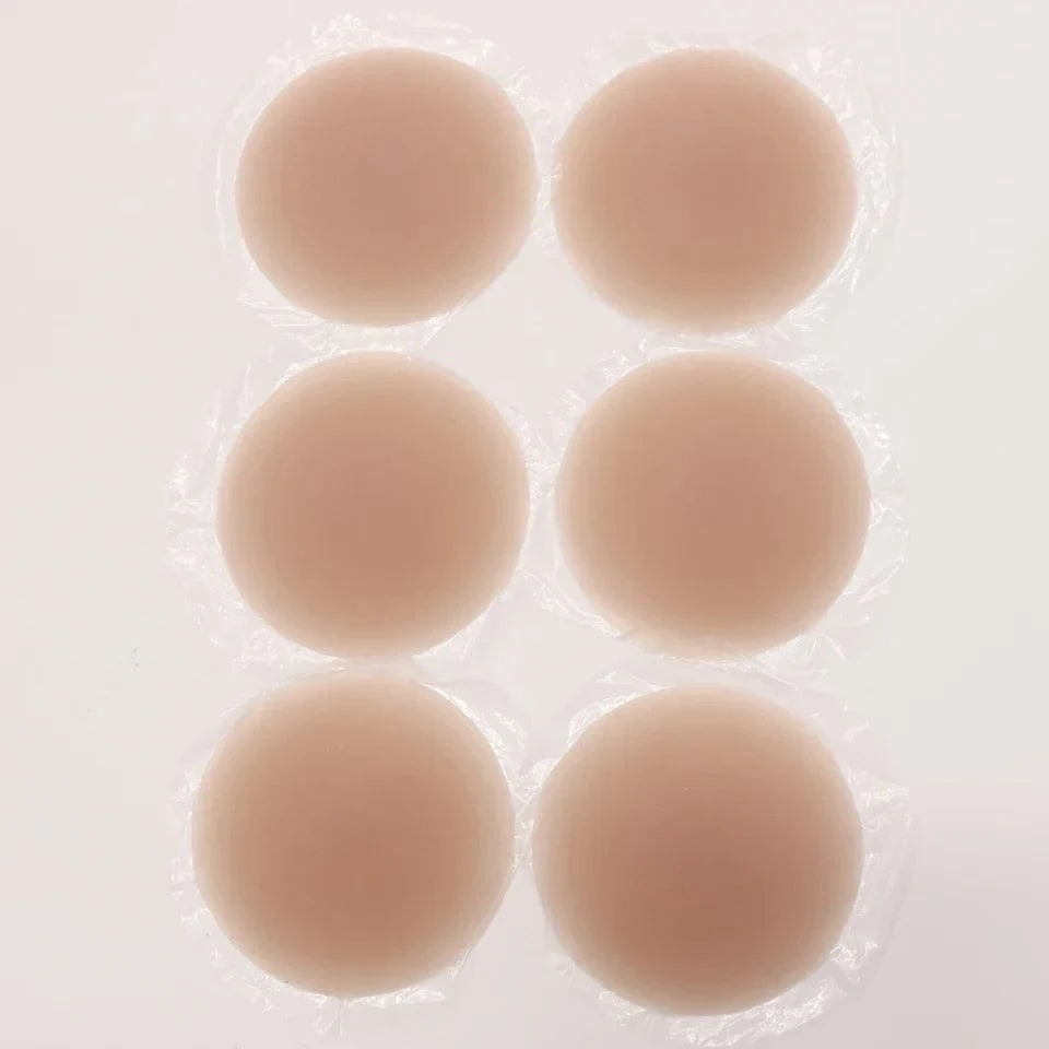 3 Pairs Reusable Nipple Covers Silicone Nipple Pasties For Women Adhesive Breast Petals Chest Sticker No Show Sticky Bra - A-1 Thread Vault