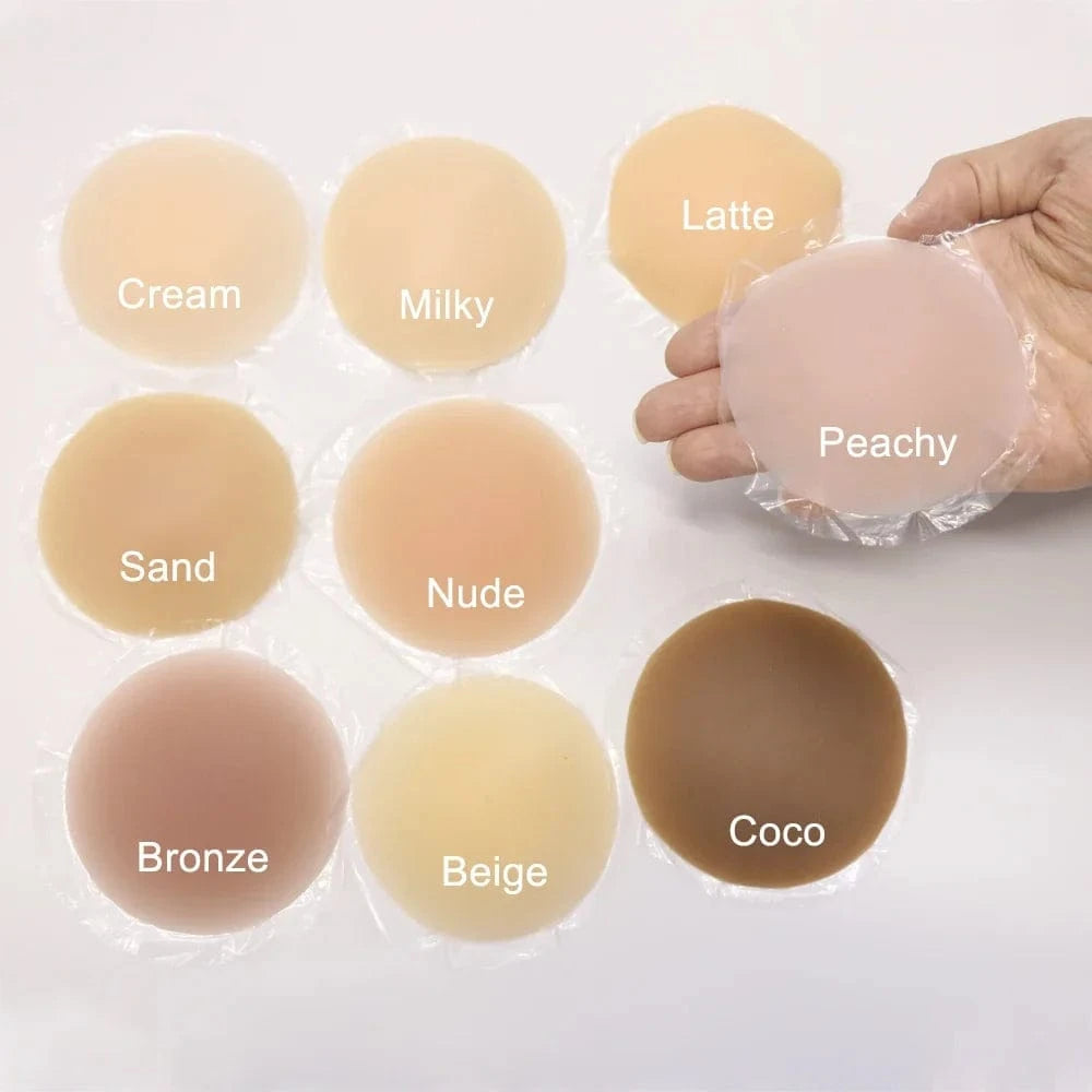 3 Pairs Reusable Nipple Covers Silicone Nipple Pasties For Women Adhesive Breast Petals Chest Sticker No Show Sticky Bra - A-1 Thread Vault