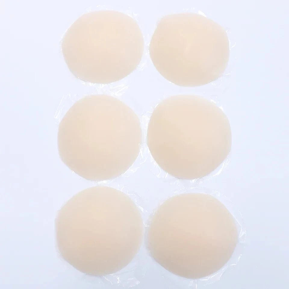 3 Pairs Reusable Nipple Covers Silicone Nipple Pasties For Women Adhesive Breast Petals Chest Sticker No Show Sticky Bra - A-1 Thread Vault