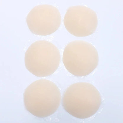 3 Pairs Reusable Nipple Covers Silicone Nipple Pasties For Women Adhesive Breast Petals Chest Sticker No Show Sticky Bra - A-1 Thread Vault