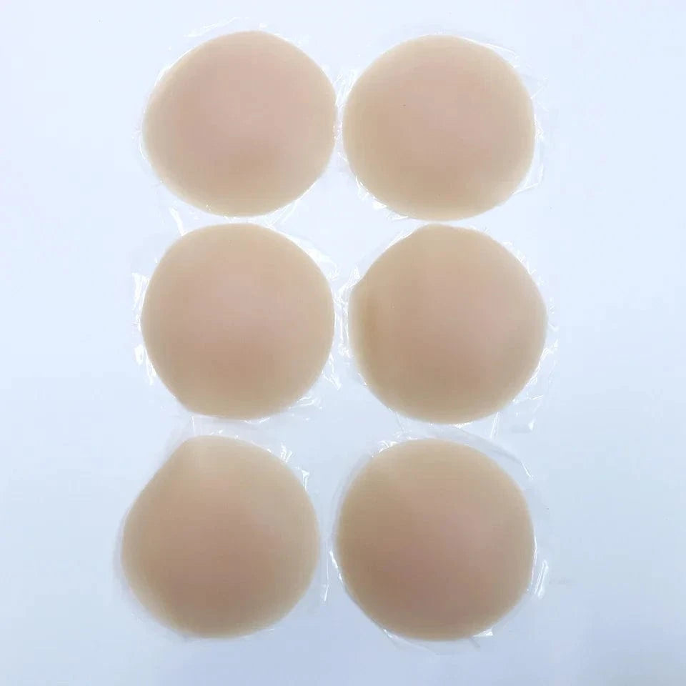 3 Pairs Reusable Nipple Covers Silicone Nipple Pasties For Women Adhesive Breast Petals Chest Sticker No Show Sticky Bra - A-1 Thread Vault