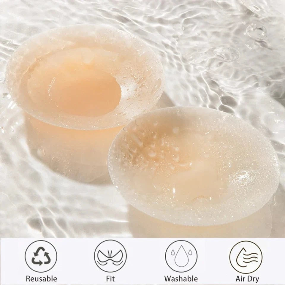 3 Pairs Reusable Nipple Covers Silicone Nipple Pasties For Women Adhesive Breast Petals Chest Sticker No Show Sticky Bra - A-1 Thread Vault
