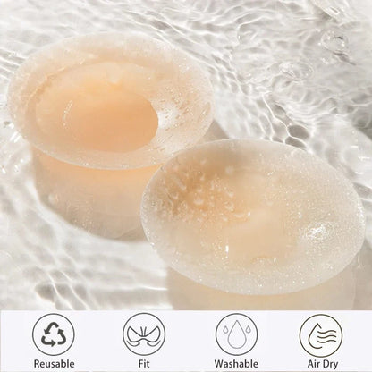 3 Pairs Reusable Nipple Covers Silicone Nipple Pasties For Women Adhesive Breast Petals Chest Sticker No Show Sticky Bra - A-1 Thread Vault