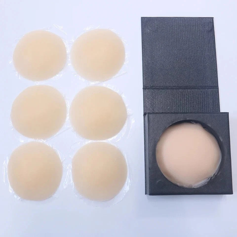 3 Pairs Reusable Nipple Covers Silicone Nipple Pasties For Women Adhesive Breast Petals Chest Sticker No Show Sticky Bra - A-1 Thread Vault