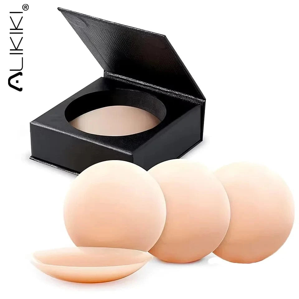 3 Pairs Reusable Nipple Covers Silicone Nipple Pasties For Women Adhesive Breast Petals Chest Sticker No Show Sticky Bra - A-1 Thread Vault