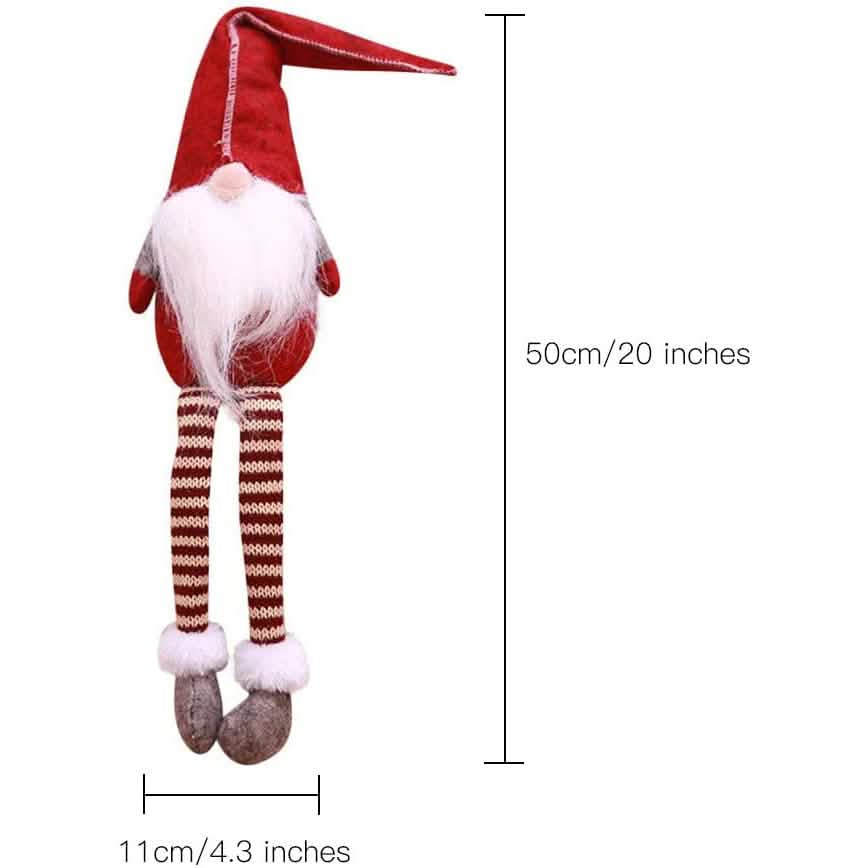 3 Piece: Handmade Sitting Long-Legged Christmas Elf Bottle Decoration Set - A-1 Thread Vault