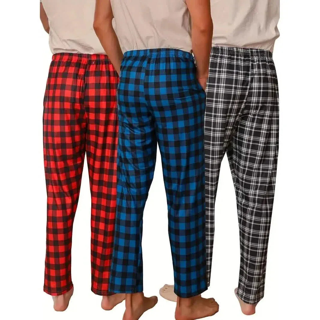 3-Piece: Mens Pajama Pants Loungewear Sleepwear - A-1 Thread Vault