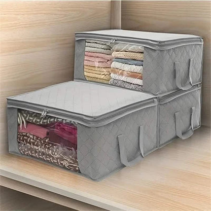 3-Piece Set: Foldable Storage Bags - Large Capacity Clothes Storage Containers - A-1 Thread Vault