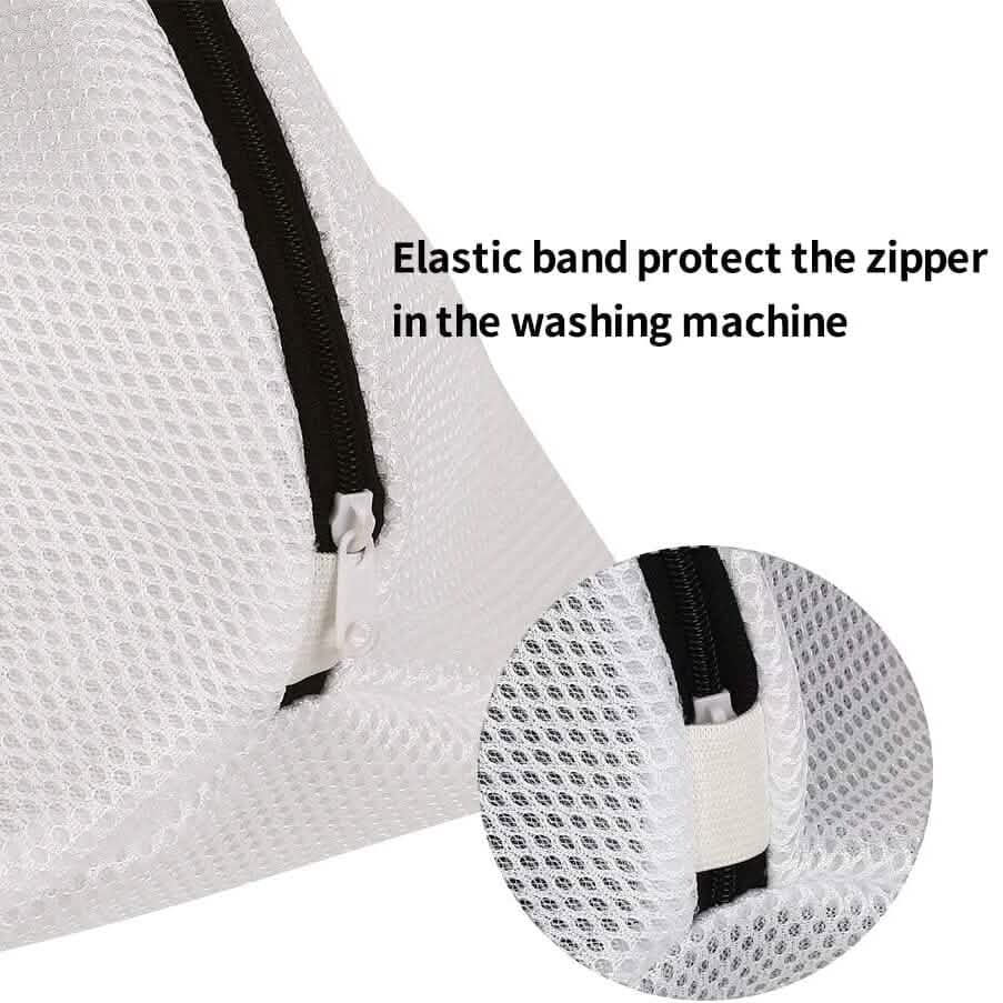 3-Piece Set: Mesh Shoe Laundry Bags with Zip Closure - A-1 Thread Vault