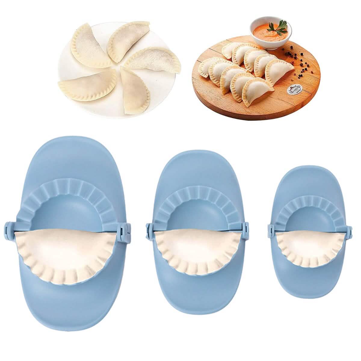 3-Piece Set: Perfect Dumpling Ravioli Empanadas Pie Pastry Maker Mold Dough Press - A-1 Thread Vault