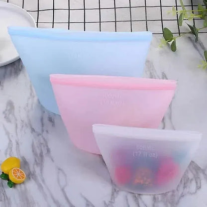 3-Piece Set: Reusable Refrigerator Fresh Bags - A-1 Thread Vault