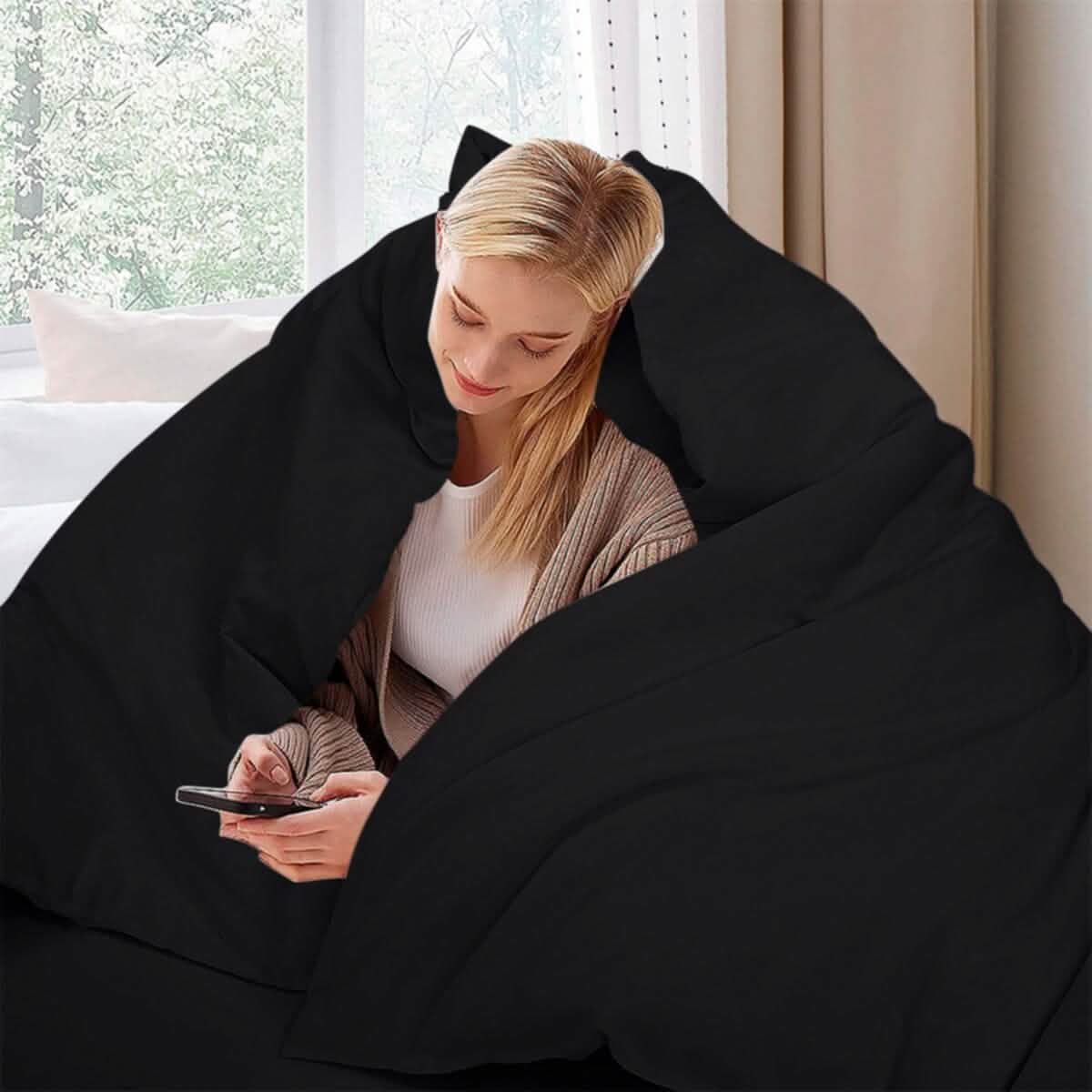 3-Piece Set: Royal Linens Double Brushed Full Duvet Covers With Zipper Closure - A-1 Thread Vault