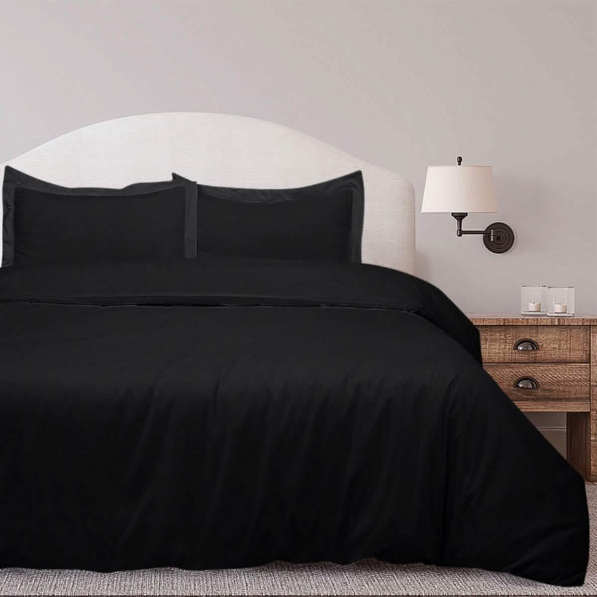 3-Piece Set: Royal Linens Double Brushed Full Duvet Covers With Zipper Closure - A-1 Thread Vault