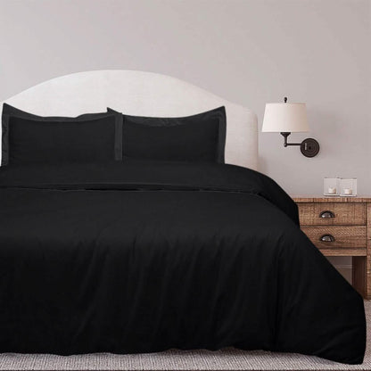 3-Piece Set: Royal Linens Double Brushed Full Duvet Covers With Zipper Closure - A-1 Thread Vault