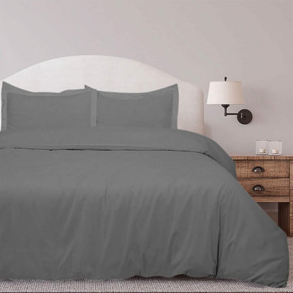 3-Piece Set: Royal Linens Double Brushed Full Duvet Covers With Zipper Closure - A-1 Thread Vault