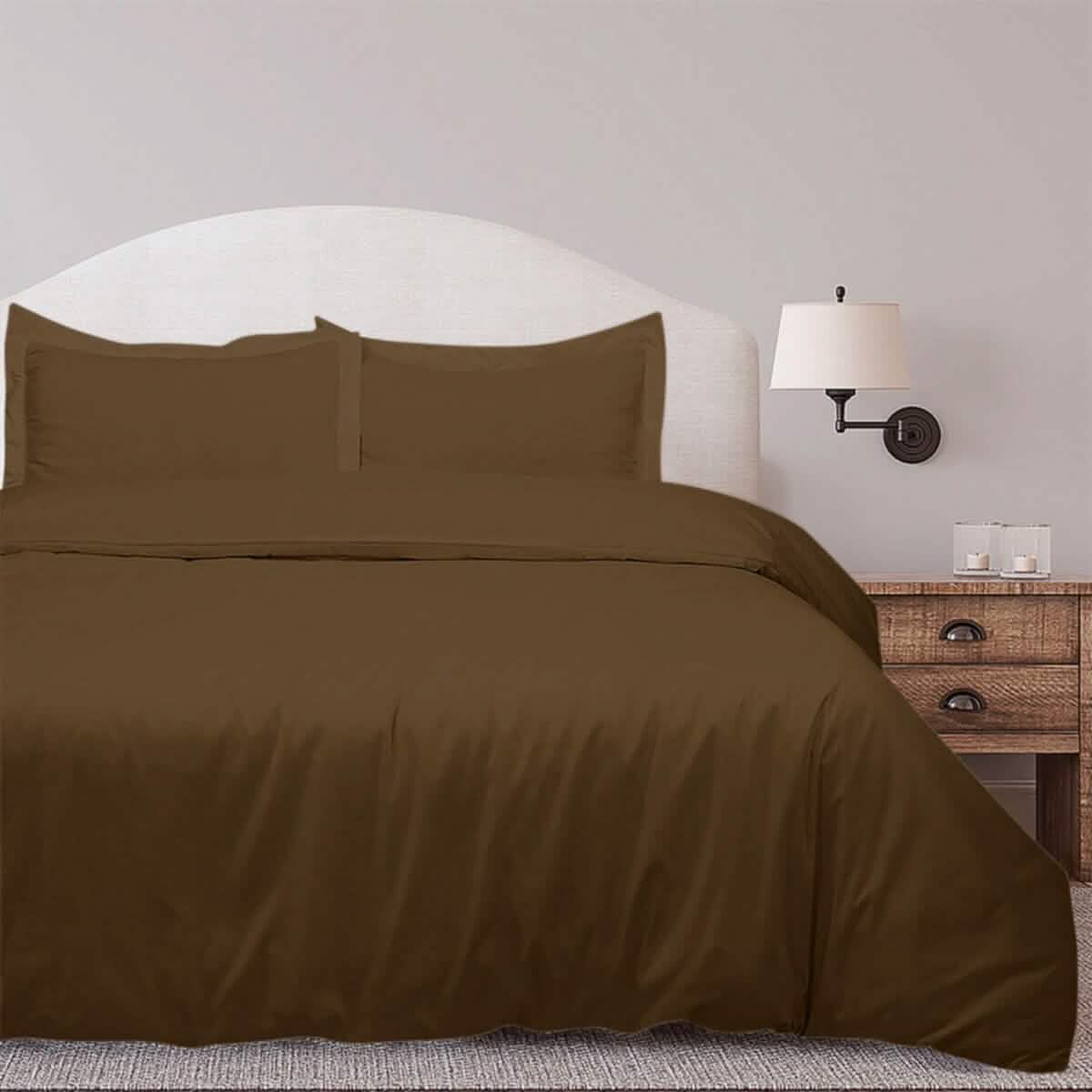3-Piece Set: Royal Linens Double Brushed Full Duvet Covers With Zipper Closure - A-1 Thread Vault