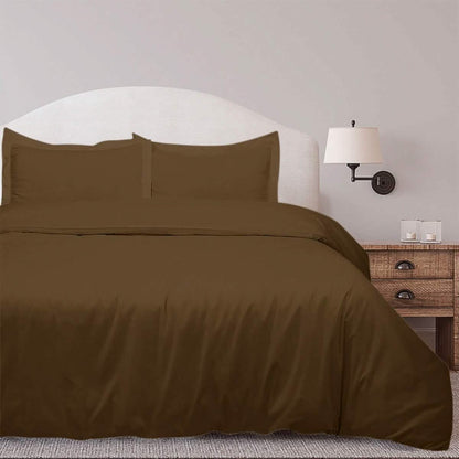 3-Piece Set: Royal Linens Double Brushed Full Duvet Covers With Zipper Closure - A-1 Thread Vault