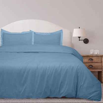 3-Piece Set: Royal Linens Double Brushed Full Duvet Covers With Zipper Closure - A-1 Thread Vault