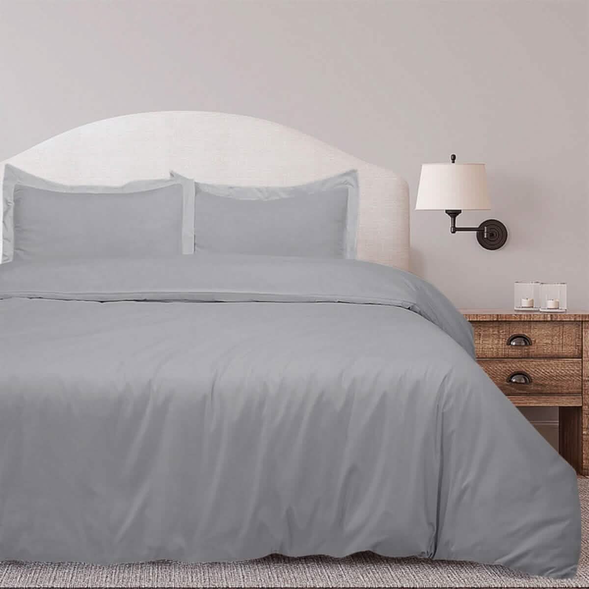 3-Piece Set: Royal Linens Double Brushed Full Duvet Covers With Zipper Closure - A-1 Thread Vault