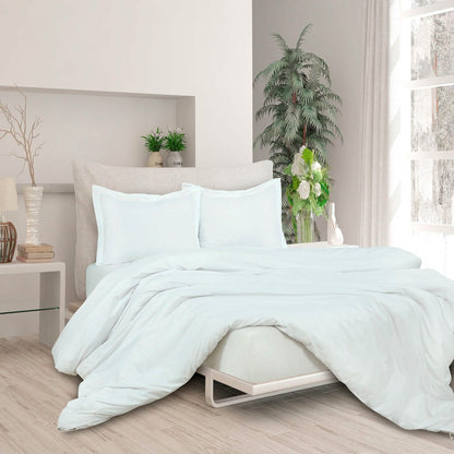 3-Piece Set: Royale Double Brushed Duvet Covers Set With Button Closure & Corner Ties - A-1 Thread Vault