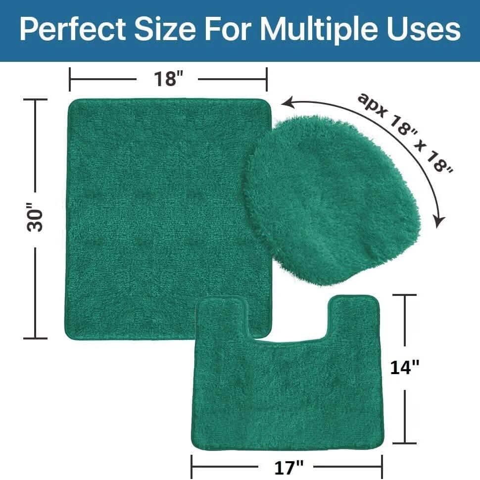 3-Piece Set: Simple Elegance by Ben&Jonah Bath Rug - A-1 Thread Vault