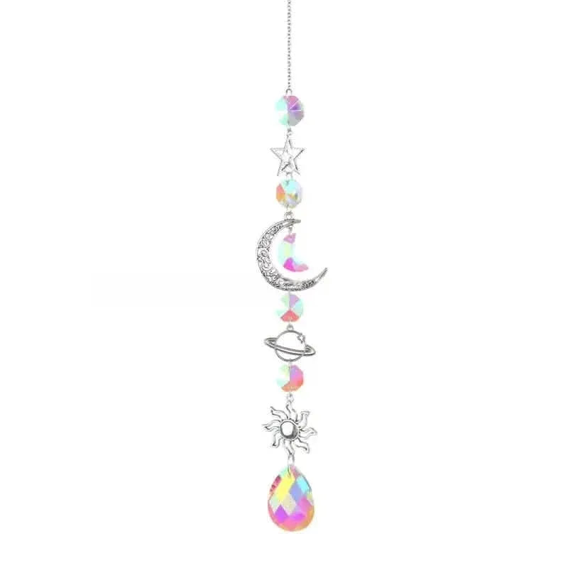 3-Pieces: Crystal Wind Chime Pendant Catcher Diamond Prisms - A-1 Thread Vault