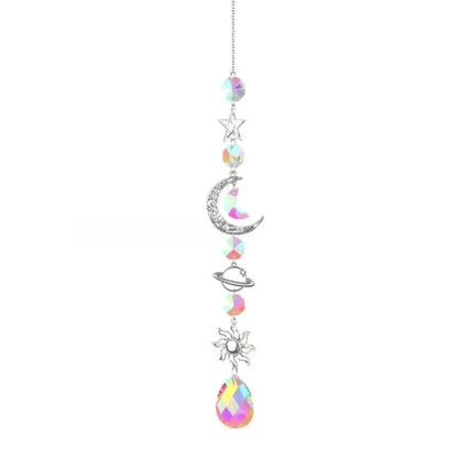 3-Pieces: Crystal Wind Chime Pendant Catcher Diamond Prisms - A-1 Thread Vault
