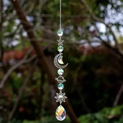 3-Pieces: Crystal Wind Chime Pendant Catcher Diamond Prisms - A-1 Thread Vault