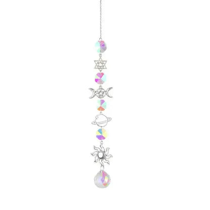 3-Pieces: Crystal Wind Chime Pendant Catcher Diamond Prisms - A-1 Thread Vault