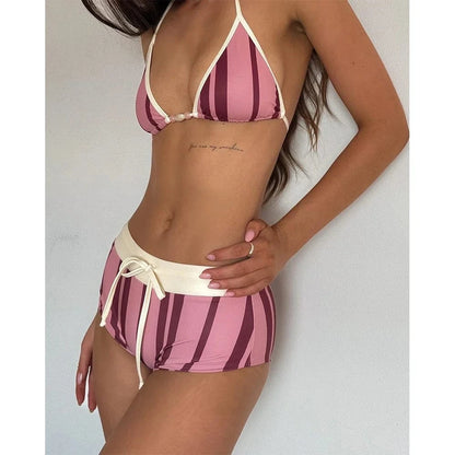 3 Pieces Print Bikini Swimsuit with Cover Up Swimwear Women Bathing Suit Short Pants Micro Bikini Set Swimming Suits Biquini - A-1 Thread Vault