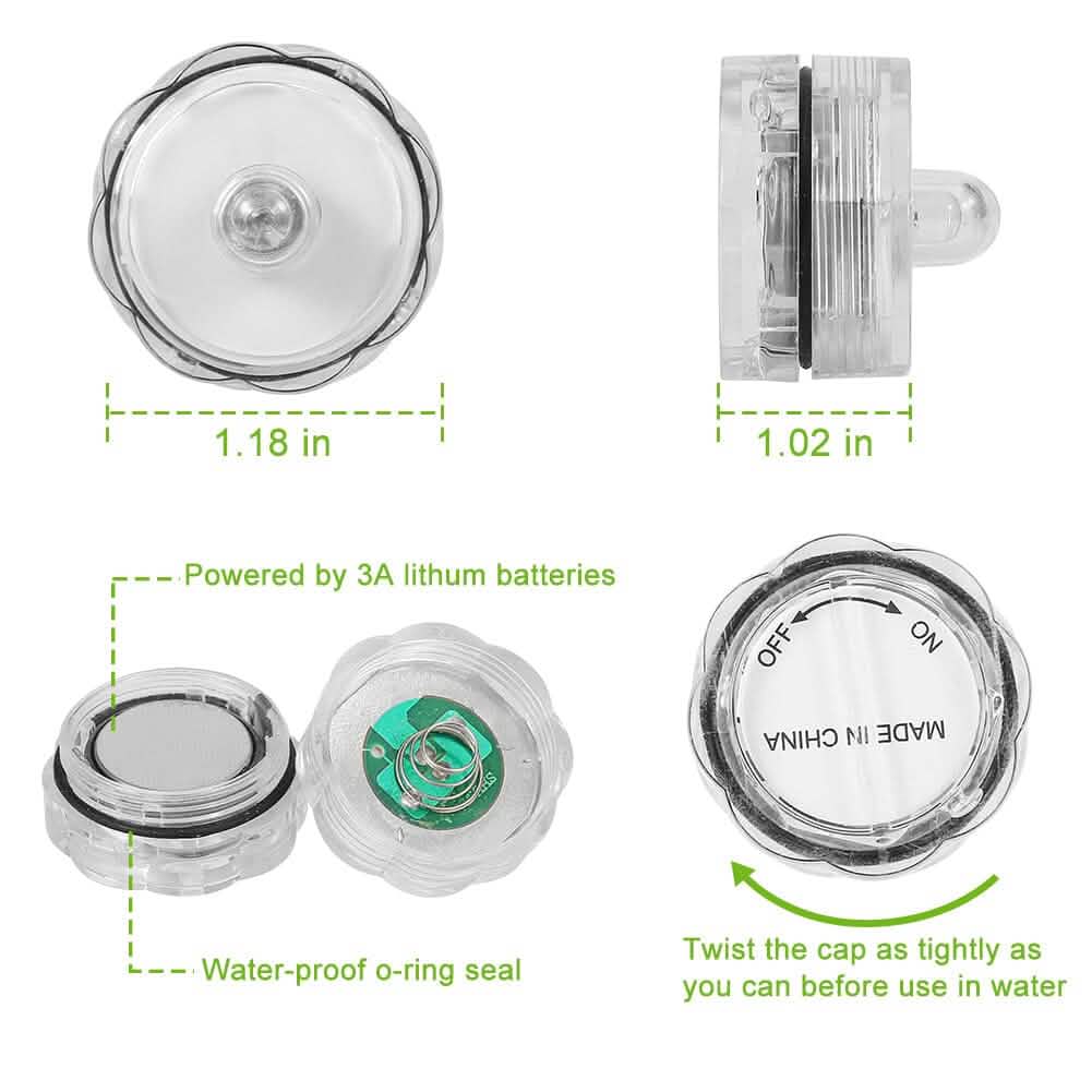 3-Pieces: Submersible LED Tea Lights Waterproof Candle Lights - A-1 Thread Vault