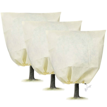 3-Pieces: Winter Plant Cover Bags with Drawstring - A-1 Thread Vault