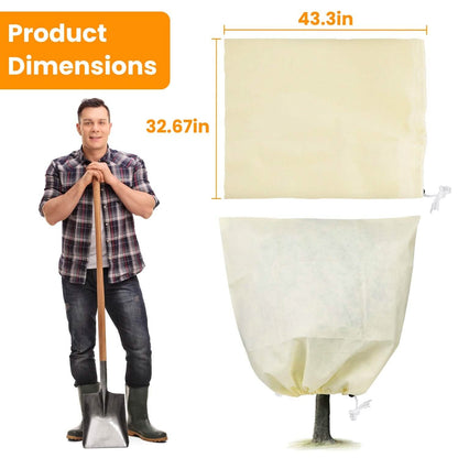 3-Pieces: Winter Plant Cover Bags with Drawstring - A-1 Thread Vault