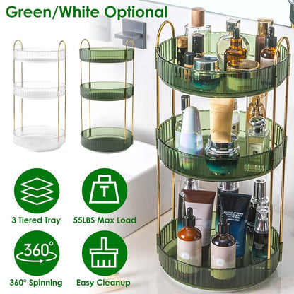 3-Tier 360¬∞ Spinning Rotating Makeup Organizer - A-1 Thread Vault