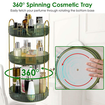 3-Tier 360¬∞ Spinning Rotating Makeup Organizer - A-1 Thread Vault