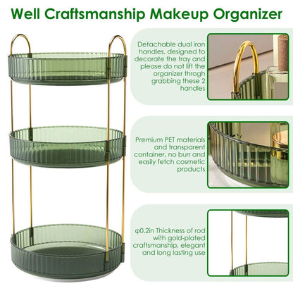3-Tier 360¬∞ Spinning Rotating Makeup Organizer - A-1 Thread Vault