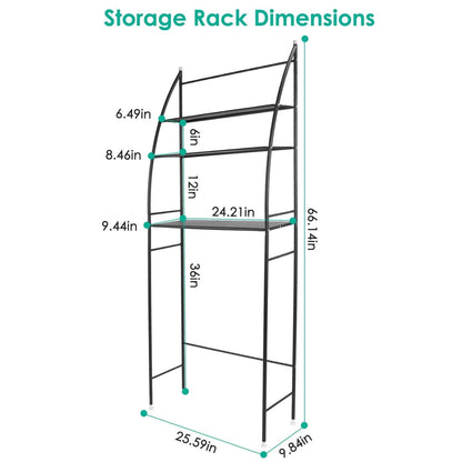 3-Tier Bathroom Over the Toilet Storage Shelf - A-1 Thread Vault