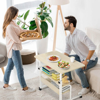 3-Tier Height Adjustable Laptop Desk with Rolling Wheels - A-1 Thread Vault