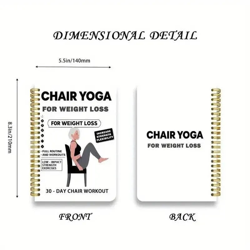30-Day Chair Yoga Notebook | 15-Min Daily Workouts & Guide - A-1 Thread Vault