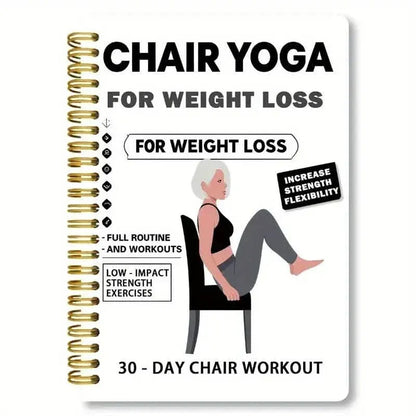30-Day Chair Yoga Notebook | 15-Min Daily Workouts & Guide - A-1 Thread Vault