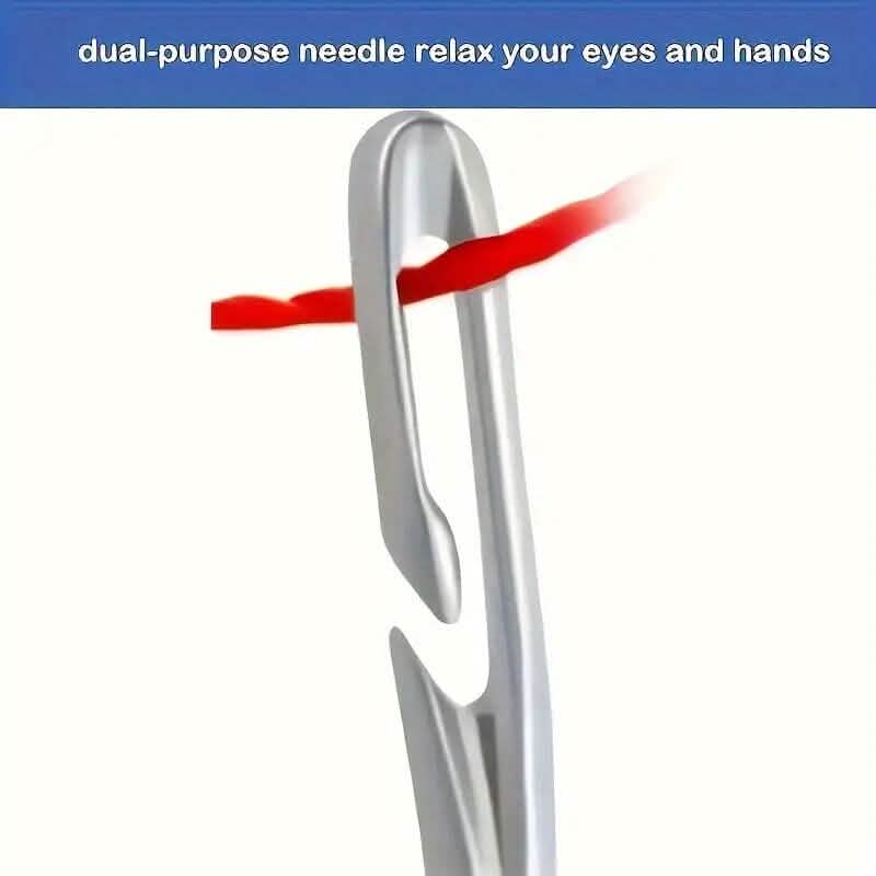 30-Pieces: Self-Threading Random Sizes Needles with Wooden Storage Tube - A-1 Thread Vault