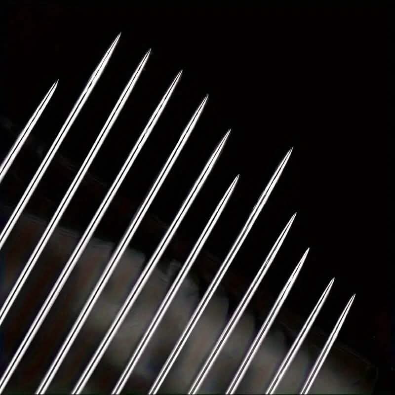 30-Pieces: Self-Threading Random Sizes Needles with Wooden Storage Tube - A-1 Thread Vault